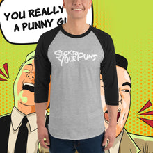 Load image into Gallery viewer, Stick To Your Puns Dad Baseball Tee