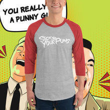 Load image into Gallery viewer, Stick To Your Puns Dad Baseball Tee