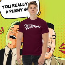 Load image into Gallery viewer, Stick To Your Puns, Punny Fella Dad Tee
